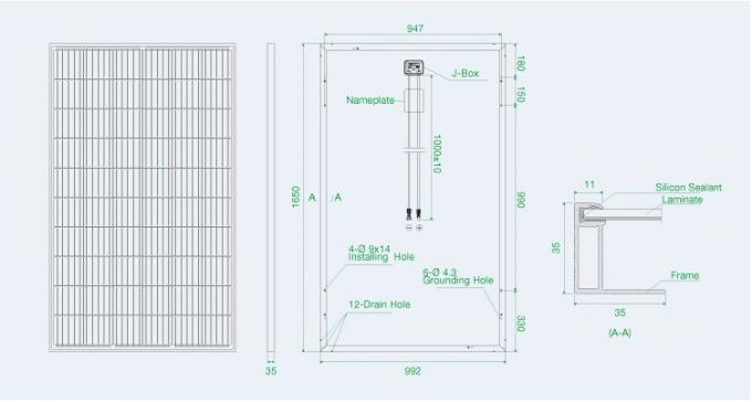 60 Cells 250 Watt Polycrystalline Solar Panel Module 0
