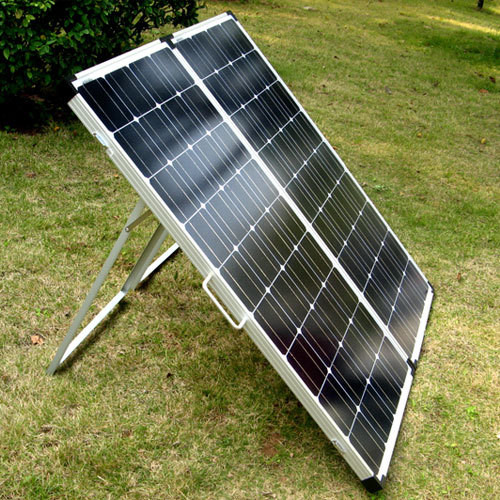 Outdoor Black 100 Watt 12 Volt Folding Solar Panels 0